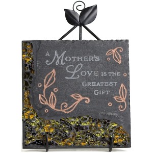 Pavilion Gift Company - Mother Mosaic - 5" Slate Square Plaque with Stand - Wall Sign Panels - 1 of 4