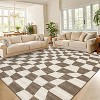 Area Rug Living Room Rugs - Washable Modern Abstract Soft Thin Large Rug Indoor Floor No Slip Rug Carpet for Bedroom Under Dining Table - 2 of 4