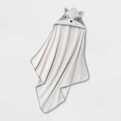 Baby Boys' Critter Raccoon Towel - Cloud Island™ White