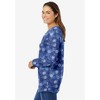 Woman Within Plus Size Perfect Printed Long-Sleeve V-Neck Tee - 3 of 4