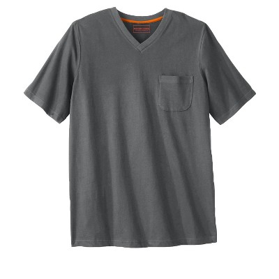 Boulder Creek by KingSize Men's Big & Tall Heavyweight Pocket V-Neck Tee