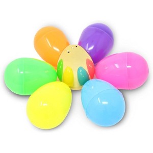 Joyfy 100PCS Easter Eggs, 2.3 Inch 994 Colorful with 6 Golden Fillable Eggs for Easter Hunt Party Favors Basket Stuffers and Classroom Prize Supplies - 1 of 4