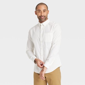 Men's Long Sleeve Poplin Shirt - Goodfellow & Co™ - 1 of 3