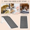 TopComfy Pet Step and Ramp Non Slip Carpet Top Platform Durable Pine Wood Safe for Dogs Cats Puppies Reaching Bed, White, 39"*18.25"*5" - 4 of 4