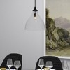 Toltec Lighting Juno 1 - Light Pendant in  Matte Black with 16" Clear Bubble Shade - 3 of 4