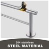 WOWOW 36 in. Wall Mounted Towel Bar in Matte Black, Stainless Steel Double Towel Holder - 4 of 4