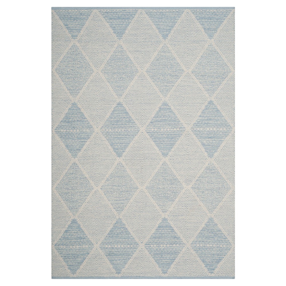 Light Blue Geometric Woven Area Rug - (6'x9') - Safavieh