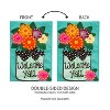 Evergreen Welcome Y'all Polka Dot Flowers House Burlap Flag - 4 of 4