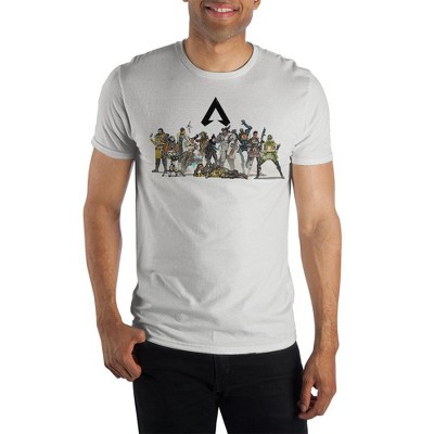 Mens Apex Legends Video Game Grey Short Sleeve Graphic Tee