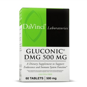 DaVinci Labs Gluconic DMG 500 mg - Dietary Supplement to Support Endurance and Immune System Function* - Vegetarian - Gluten-Free - 60 Chewable Tabs - 1 of 4