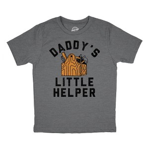 Toddler Funny T Shirts Daddys Little Helper Sarcastic Graphic Novelty Tee For Kids - Crazy Dog Toddler T Shirt - 1 of 4