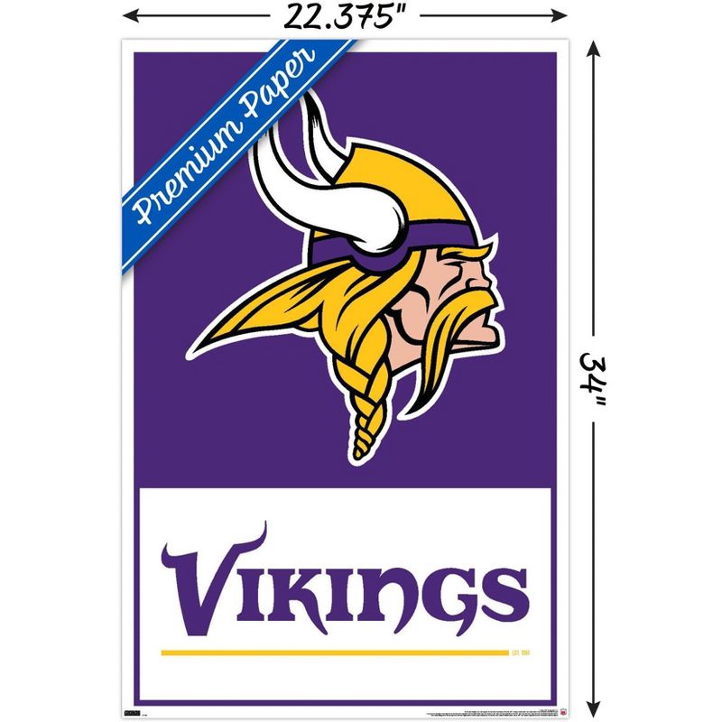 Trends International NFL Minnesota Vikings - Logo 21 Unframed Wall Poster Prints, 3 of 7