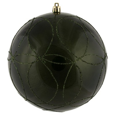 Vickerman Candy Ornament with Circle Glitter Pattern