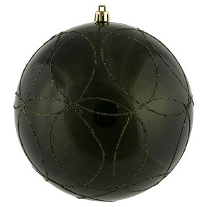 Vickerman Candy Ornament with Circle Glitter Pattern - 1 of 4
