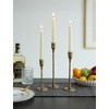 MOEPISY Set of 3 Tall Gold Candles Stick Decor for Fireplace Table Centerpiece - 4 of 4