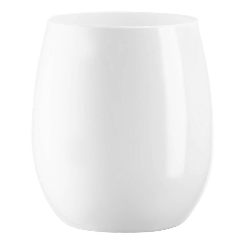 Smarty Had A Party 12 oz. Solid White Elegant Stemless Plastic Wine Glasses (64 Glasses), 1 of 2
