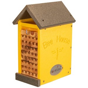 JCS Wildlife Double-Wide Large Poly Lumber and Pine Mason Bee House - Handmade in the USA - 1 of 4