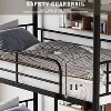 QingMoon Heavy Duty Triple Bunk Bed, Converts to 3 Separate Twin Beds, Heavy Duty Triple Bed Frame with Ladder and Guardrails,  No Box Spring Neede - 4 of 4