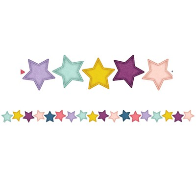 Teacher Created Resources Oh Happy Day Stars Die-Cut Border Trim, 35 Feet (Pack of 6)
