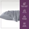 Circles Home Premium Sateen Cotton Blend Queen Envelope Pillowcase - Dark Grey (2 Pack) - image 4 of 4