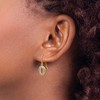 Black Bow Jewelry Small Textured Double Oval Dangle Earrings in 14k Two Tone Gold - 3 of 4