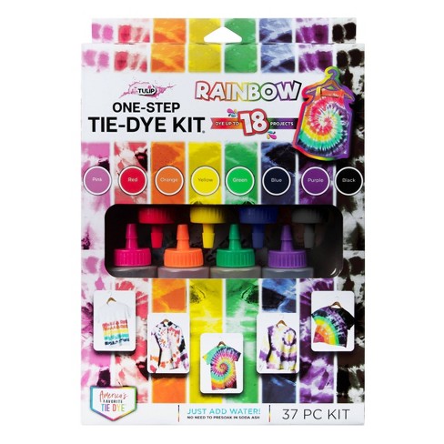 Rainbow Tulip One-Step Tie-Dye Kit Party Supplies 18 Bottles Tie Dye 