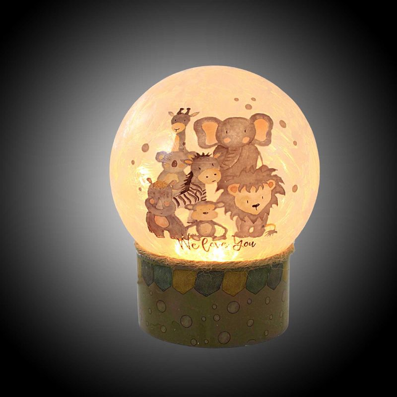 Stony Creek 6.0 Inch Stinkin' Cute Animal Pre-Lit Dome Vase Baby Gift Child Room Novelty Sculpture Lights, 2 of 4