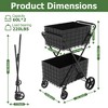 JANSNO Foldable Utility Shopping Cart with 2 Layers/Double Basket, 360° Swivel Wheels for Groceries & Laundry - 3 of 4