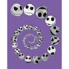 Juniors Womens The Nightmare Before Christmas Jack Skellington Faces Spiral T-Shirt - 2 of 4