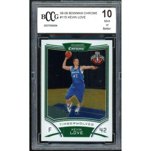Kevin Love Rookie Card 2008-09 Bowman Chrome #115 BGS BCCG 10 - 1 of 2