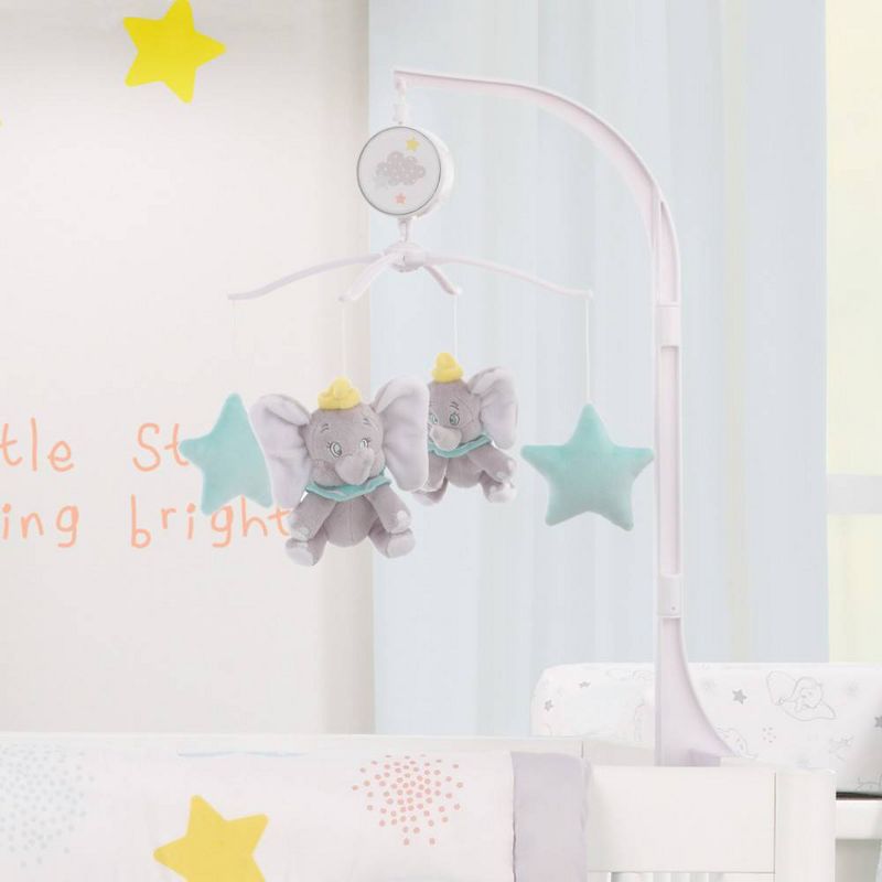 Disney Baby Dumbo Shine Bright Little Star Musical Mobile - Aqua/Gray/Yellow, 3 of 4