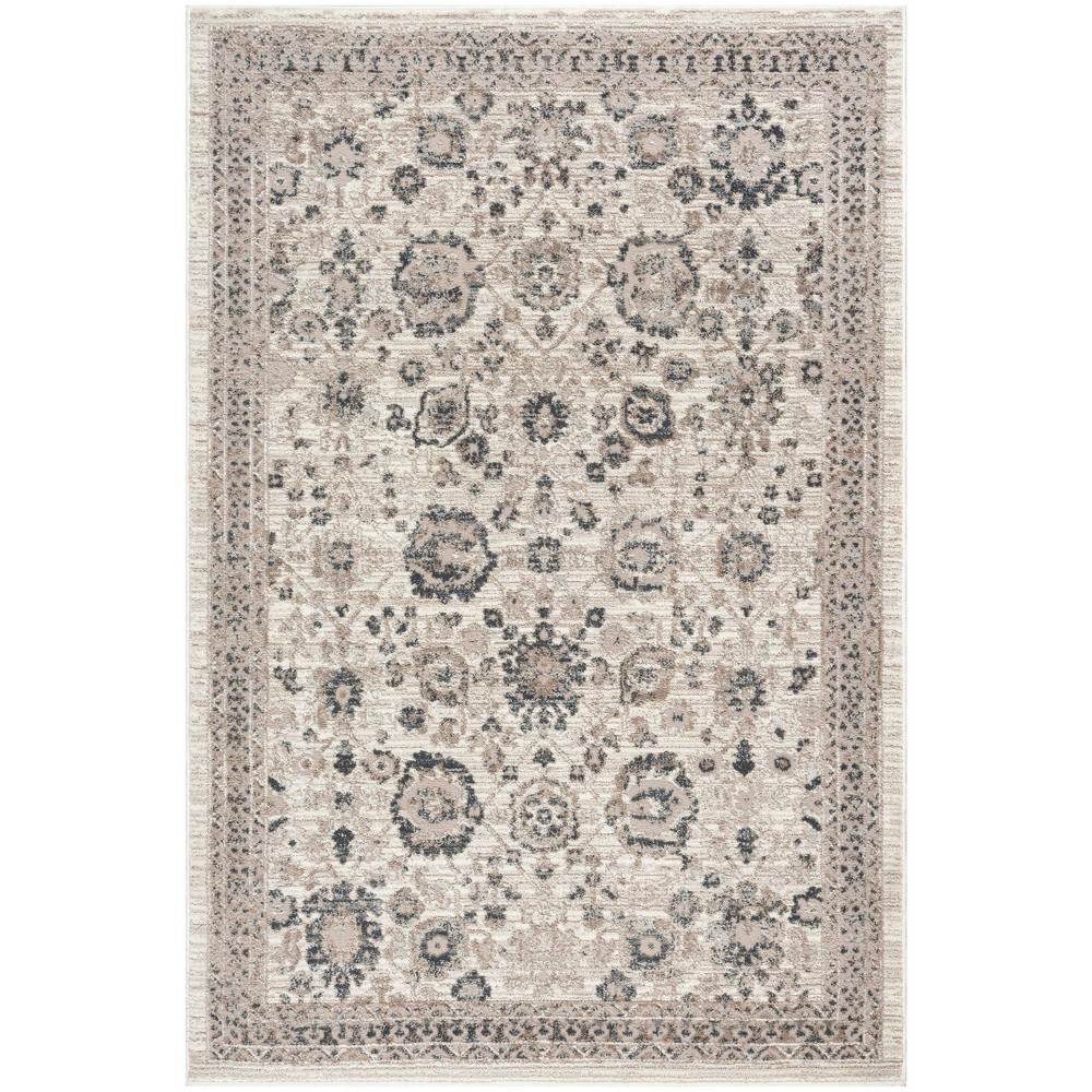 Photos - Area Rug Nourison 5'3"x7'3" Eco Cycle Floral Machine Woven Indoor  Ivory 