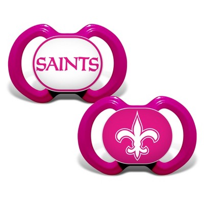 Baby Fanatic Girls Pink Pacifier 2-Pack - NFL New Orleans Saints