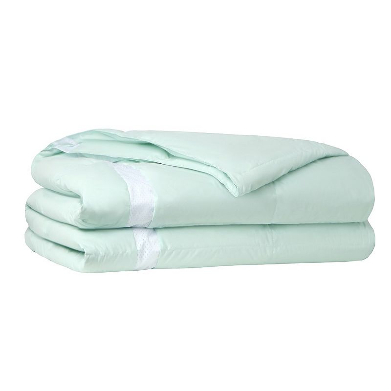 Puredown Lightweight White Down Blanket for Hot Sleepers, Oversize Breathable & Moisture-Wicking in Green, 1 of 5