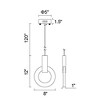 CWI Lighting Anello LED Mini Pendant With White Oak Finish - 2 of 4