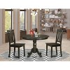 HomeStock 3-Pc Cappuccino Solid Wood Top - Dining Room Set - Seats 4 - 2 of 4