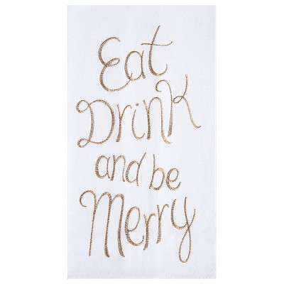 C&F Home Eat, Drink, and be Merry Flour Sack Kitchen Towel