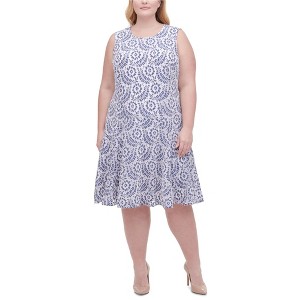 Tommy Hilfiger Womens Dahlia Flower Lace A-line Dress - 1 of 1
