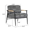 CAVINAS Modern Accent Chair with Plush Cushion,Sturdy Metal Frame,Plush Armchair for Living Room,Bedroom,Office Seating - 3 of 4