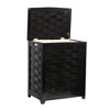 Oceanstar Mahogany Finished Rectangular Veneer Laundry Wood Hamper with Interior Bag - 2 of 4