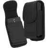 Nakedcellphone Pouch for Consumer Cellular Iris Flip Phone - Canvas Case with Clip and Belt Harness Holder, Magnetic Closure - Black - 2 of 4