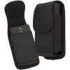 Nakedcellphone Pouch for Consumer Cellular Iris Flip Phone - Canvas Case with Clip and Belt Harness Holder, Magnetic Closure - Black - image 2 of 4