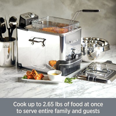 Stainless Steel Electric Deep Fryer with Digital Timer and Oil Filtration System