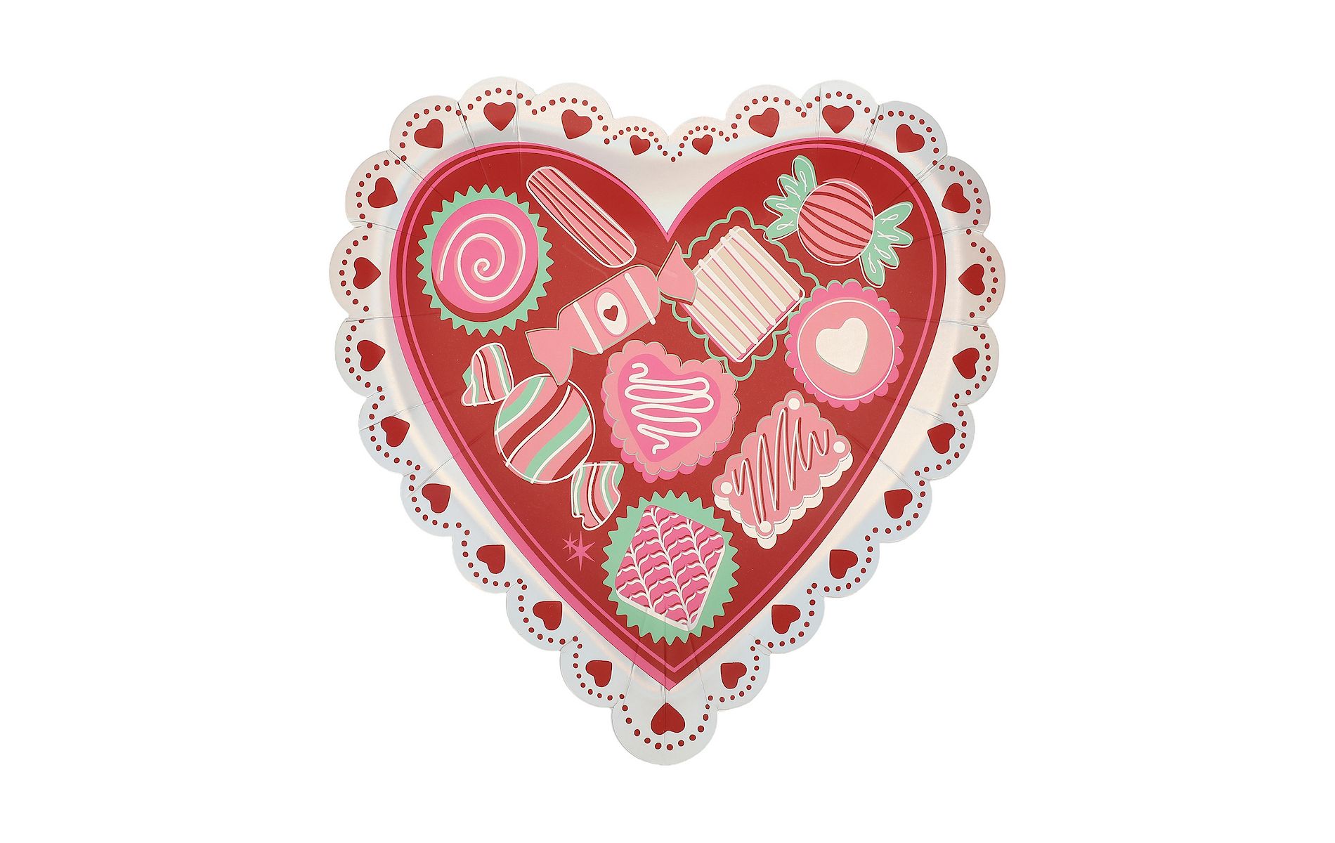 Packed Party Valentine's Heart Plates (10 count)