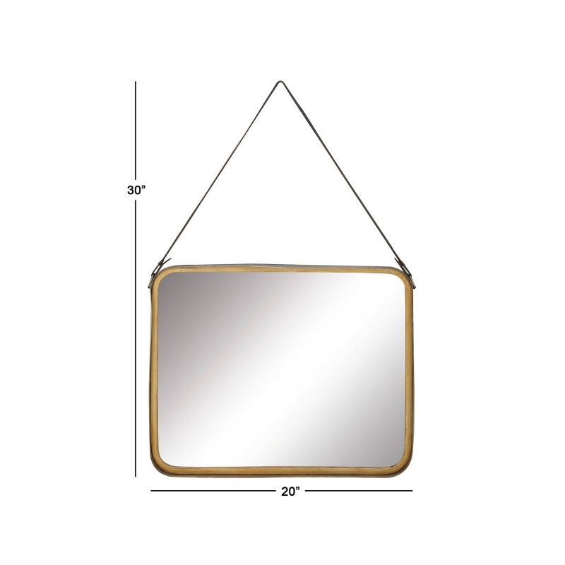 Metal Wall Mirror with Hanging Strap Gold - Olivia &#38; May, 3 of 9