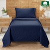 California Design Den  Bed Sheets Set - 100% Organic Cotton Percale, Deep Pocket, GOTS Certified - 2 of 4