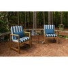 Casual Cushion Stripe Sunbrella Fabric 1-Piece Indoor/Outdoor Club Chair Cushion, 22"W x 44"L - 2 of 4