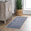 Nuloom Sabby Hand Woven Leather Flatweave Indoor Area Rug - 2 of 4