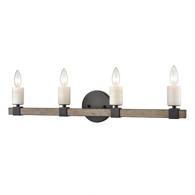 Elk Home Stone Manor 4 - Light Vanity in  Matte Black