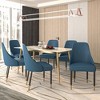 LeisureMod Allure Modern Dining Chairs Upholstered Seat and Back Solid Wood Legs Contemporary Side Chairs for Kitchen and Dining - 3 of 4